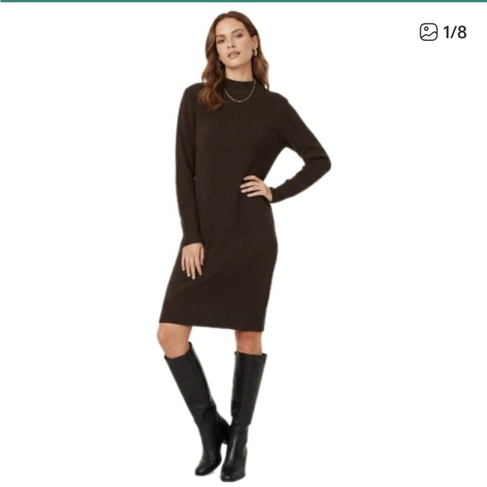 NWT Jessica Simpson Chocolate Brown Knit Sweater Dress